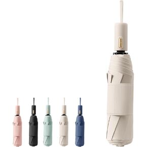 المظلة المدمجة القابلة للطي على الطراز الفرنسي مع 7 سم (2.76 بوصة) شرائط وحلقة/8RIBS/محمولة خفيفة الوزن/حماية/UV/UV 50/Parasol/Rainproof/Rain/Backpack/Car/Women Kid in Kuwait