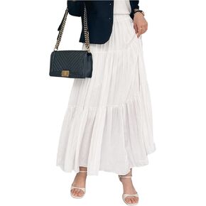 Gorglitter Women's Boho Flowy Maxi Vertts High Cherched Chanced Hulled Chriped Jains Tarts Working Business Dary Trendy Strendy in Saudi Arabia