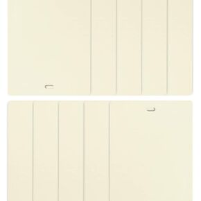 شرائح بديلة Dalix PVC العمودية المنحنية أبيض ناعم 42.5 × 3.5 (20 حزمة) in Kuwait