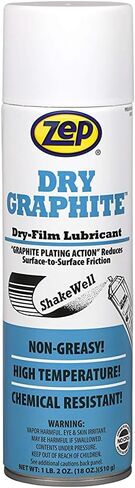 Zep Dry Graphite Lubricant 18 Ounce 16401 (Case of 12) Coats metal and plastic with a heat-stable film that provides excellent lubrication and protection from galling and fusion at extreme temperature in Saudi Arabia