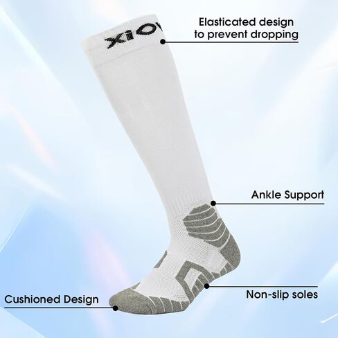 XIOVI Soccer Socks for adults Team Sport Circulation Support Socks Preventing Cramps Sports Outfit-1 Pairs in Saudi Arabia