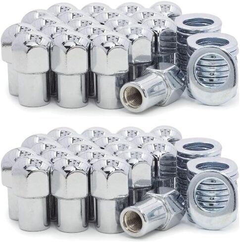 2 مجموعة من - 20 LUG NUTS 12x1.CHROME DOME TOP 75 SHANK GOUSION GASHERS Steel for Pontiac ، for Olds ، for GMC ، for Chevy ، for Buick in Saudi Arabia