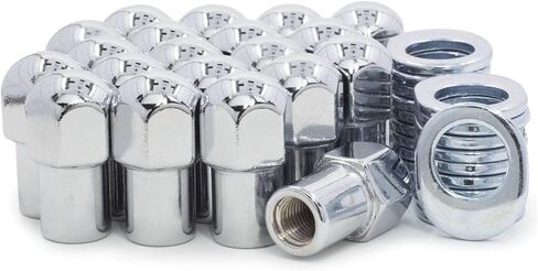 2 مجموعة من - 20 LUG NUTS 12x1.CHROME DOME TOP 75 SHANK GOUSION GASHERS Steel for Pontiac ، for Olds ، for GMC ، for Chevy ، for Buick in Saudi Arabia