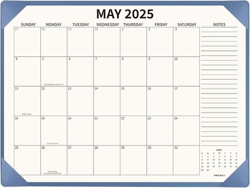 Desk Calendar 2025-2026 with Desktop Mat, 22x17 inch Large Desk Pad Calendar 18 Months Runs from 2025 to June 2026, Big Desk Blotter Calendar for Home Office and School, Apricot in Saudi Arabia
