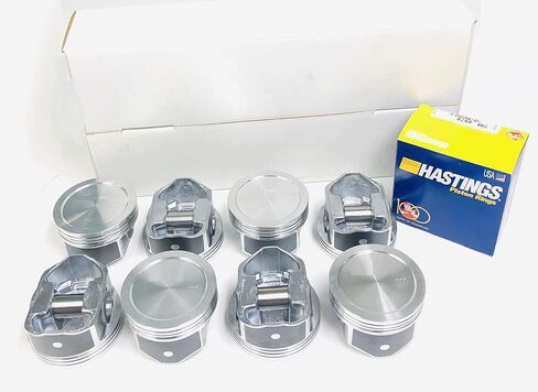 Hypereutectic Dish Pistons & Moly Rings compatible with 2004-2007 GM 5.3L LM7 L59 LM4 Engines (STD 3.780" Bore). in Saudi Arabia