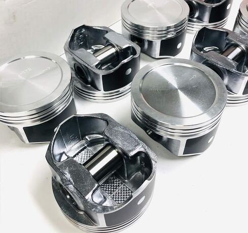 Hypereutectic Dish Pistons & Moly Rings compatible with 2004-2007 GM 5.3L LM7 L59 LM4 Engines (STD 3.780" Bore). in Saudi Arabia