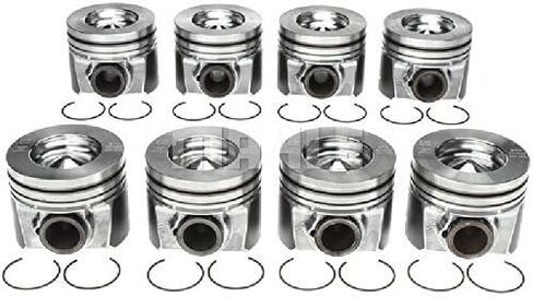 BMI لـ Mahle Pistons & Ring Kit (+.040 " / 1.00mm) متوافق مع: 2008-2010 Ford 6.4L Powerstroke 224-3666WR1.00 in Saudi Arabia