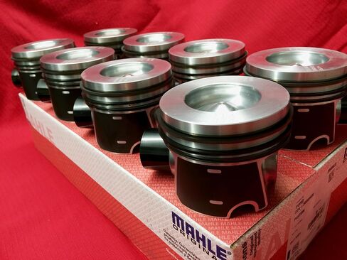 BMI لـ Mahle Pistons & Ring Kit (+.040 " / 1.00mm) متوافق مع: 2008-2010 Ford 6.4L Powerstroke 224-3666WR1.00 in Saudi Arabia