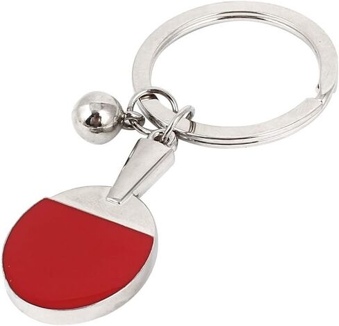 حلقة مفتاح Uxcell Ping Ping Pong Bat ، حلقات مفاتيح مفتاح التنس المعدنية ، قلادة رياضية Ping Pong Key حامل المفاتيح لزخارف سيارة هدية على ظهر حقيبة الظهر ، نغمة فضية in Saudi Arabia