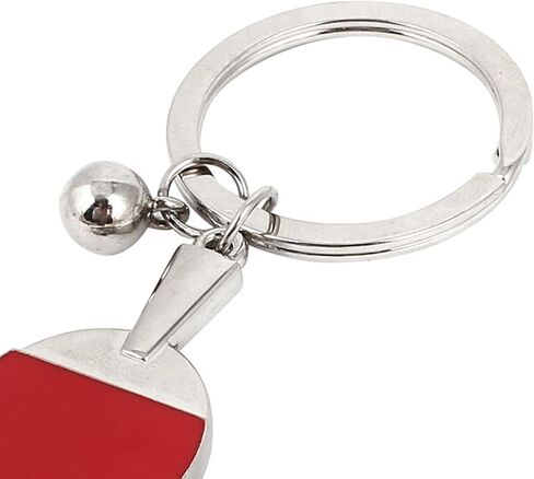 حلقة مفتاح Uxcell Ping Ping Pong Bat ، حلقات مفاتيح مفتاح التنس المعدنية ، قلادة رياضية Ping Pong Key حامل المفاتيح لزخارف سيارة هدية على ظهر حقيبة الظهر ، نغمة فضية in Saudi Arabia