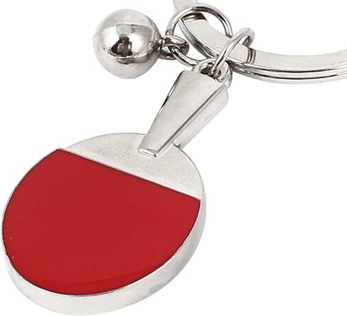 حلقة مفتاح Uxcell Ping Ping Pong Bat ، حلقات مفاتيح مفتاح التنس المعدنية ، قلادة رياضية Ping Pong Key حامل المفاتيح لزخارف سيارة هدية على ظهر حقيبة الظهر ، نغمة فضية in Saudi Arabia