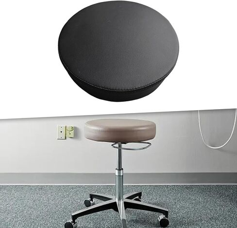 Barstool Replacement Bar Stool Bar Chair Round Compact Repair Seat Cushion Seat Top for Swivel Chair Meeting Room Barber Shop, Black in Kuwait