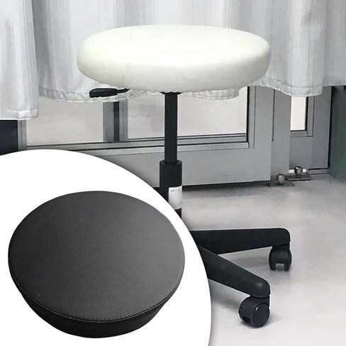 Barstool Replacement Bar Stool Bar Chair Round Compact Repair Seat Cushion Seat Top for Swivel Chair Meeting Room Barber Shop, Black in Kuwait