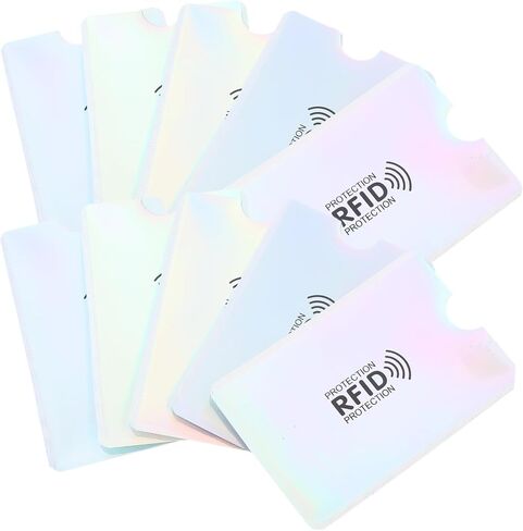 10pcs card sleeves معرف خفيفة الوزن وحاملي بطاقات الائتمان لحماية آمنة من مواد الحيوانات الأليفة FOIL للتخزين in Kuwait