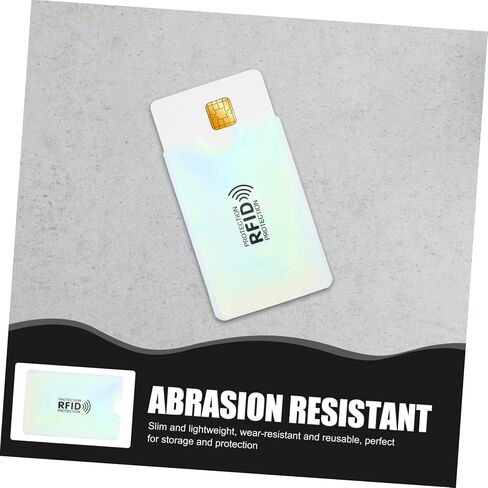 10pcs card sleeves معرف خفيفة الوزن وحاملي بطاقات الائتمان لحماية آمنة من مواد الحيوانات الأليفة FOIL للتخزين in Kuwait