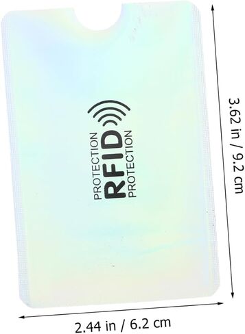 10pcs card sleeves معرف خفيفة الوزن وحاملي بطاقات الائتمان لحماية آمنة من مواد الحيوانات الأليفة FOIL للتخزين in Kuwait