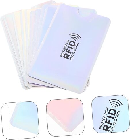 10pcs card sleeves معرف خفيفة الوزن وحاملي بطاقات الائتمان لحماية آمنة من مواد الحيوانات الأليفة FOIL للتخزين in Kuwait