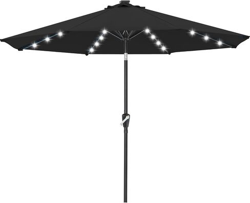 abccanopy متين شمسي LED المظلات مع 32 أضواء 9ft (أسود) in Kuwait