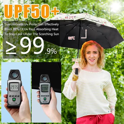 UPF 50+ UV المظلات لحماية أشعة الشمس المدمجة السفر قابلة للطي مظلة الأشعة فوق البنفسجية للأشعة فوق البنفسجية مفتوحة in Saudi Arabia