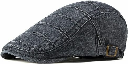 Denim Hat Women Men Flat Cap Spring Adjustable Retro Beret Femme Newsboy Hat in Kuwait