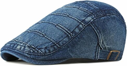 Denim Hat Women Men Flat Cap Spring Adjustable Retro Beret Femme Newsboy Hat in Kuwait