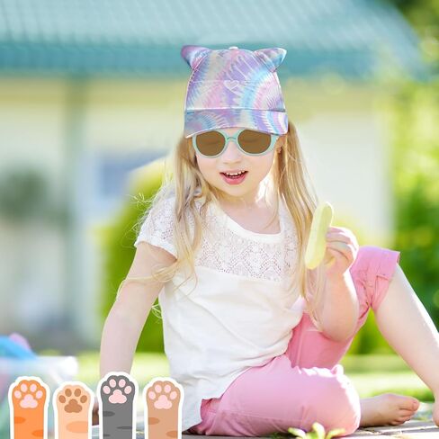 Girls Baseball Cap Kids Sunglasses Set,Adjustable Girls Hat Sequin Cat Ear Hat Cute Toddler Hat for Girls Ages 3-10Y(Pink) in Saudi Arabia