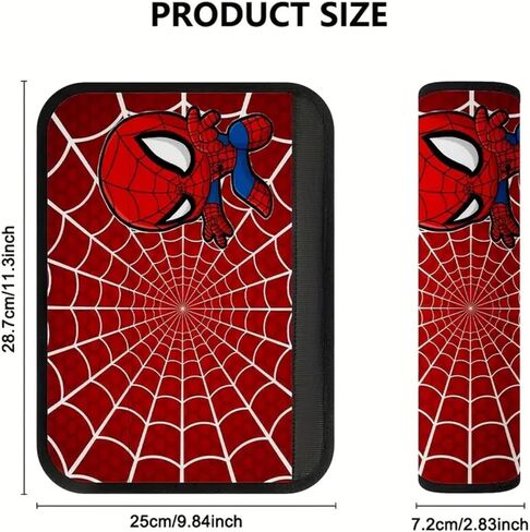 Cool Superhero Car Seat Belt Covers – Soft and Kawaii Shoulder Pads for Seat Strap Comfort and Decoration – Fun Auto Interior Accessories for Women, Teens & Girls (B) in Saudi Arabia