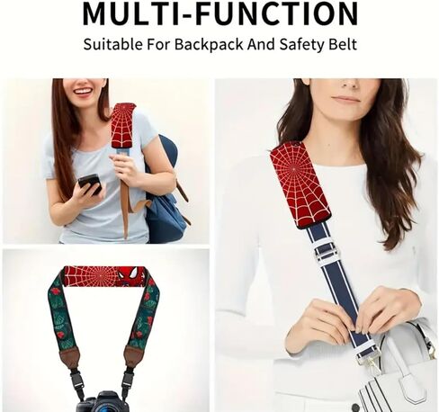Cool Superhero Car Seat Belt Covers – Soft and Kawaii Shoulder Pads for Seat Strap Comfort and Decoration – Fun Auto Interior Accessories for Women, Teens & Girls (B) in Saudi Arabia