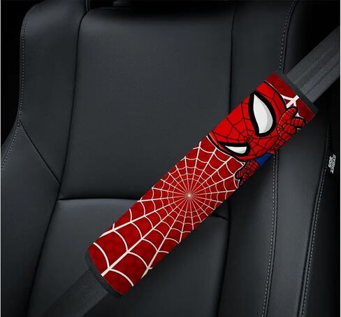 Cool Superhero Car Seat Belt Covers – Soft and Kawaii Shoulder Pads for Seat Strap Comfort and Decoration – Fun Auto Interior Accessories for Women, Teens & Girls (B) in Saudi Arabia