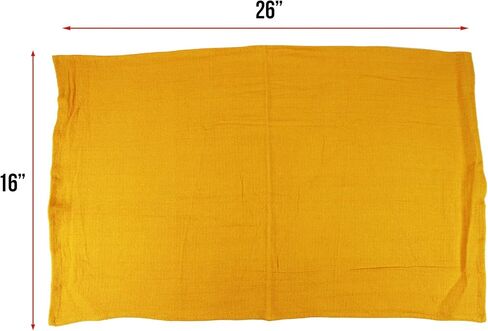 Arkwright Surgical Huck Towels - (Bulk Case of 120) Lint Free & Highly Absorbent Pre-Treated Cotton Cleaning Cloths, Perfect for Medical, Auto Detailing, Window, and Shop, 16 x 26 in, Yellow in Saudi Arabia