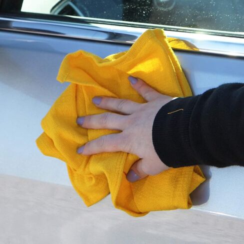 Arkwright Surgical Huck Towels - (Bulk Case of 120) Lint Free & Highly Absorbent Pre-Treated Cotton Cleaning Cloths, Perfect for Medical, Auto Detailing, Window, and Shop, 16 x 26 in, Yellow in Saudi Arabia