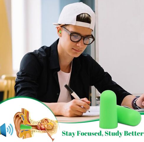 مقابس أذن متعددة اللون من أجل الحد من ضوضاء النوم 12 زوجًا مع الحالات الفردية ، 2 كل منها باللون الوردي/الأرجواني/الأخضر/البرتقالي/الأزرق/الأصفر ، 33 ديسيبل NRR للأذن للحفلات الموسيقية/الشخير/العمل/العمل in Kuwait