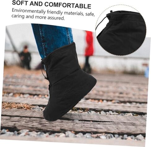 TOYANDONA Waterproof Shoe Cover Black Shoe Covers Rainproof Shoe Mud Covers Rain Shoes Cover Men Riding Overshoes in Saudi Arabia