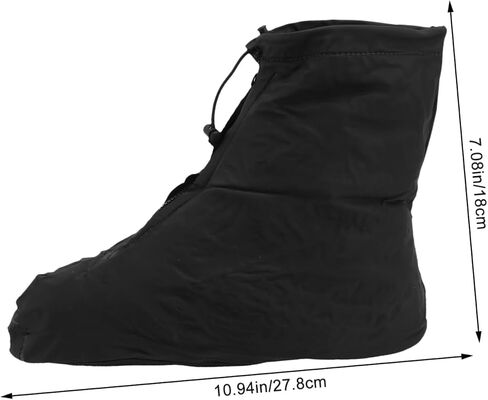 TOYANDONA Waterproof Shoe Cover Black Shoe Covers Rainproof Shoe Mud Covers Rain Shoes Cover Men Riding Overshoes in Saudi Arabia