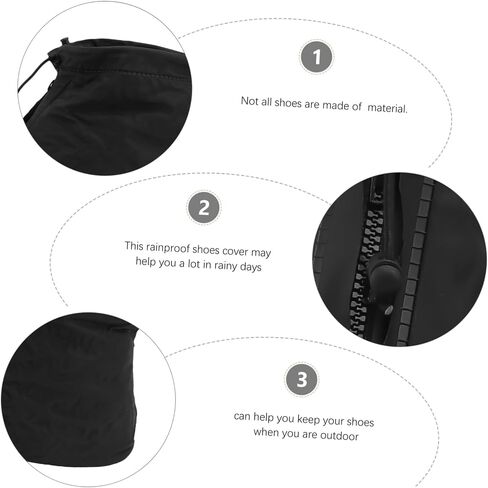 TOYANDONA Waterproof Shoe Cover Black Shoe Covers Rainproof Shoe Mud Covers Rain Shoes Cover Men Riding Overshoes in Saudi Arabia