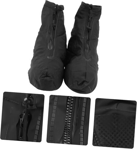 TOYANDONA Waterproof Shoe Cover Black Shoe Covers Rainproof Shoe Mud Covers Rain Shoes Cover Men Riding Overshoes in Saudi Arabia