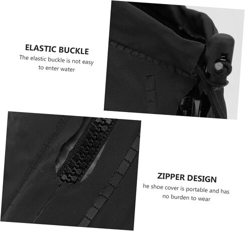 TOYANDONA Waterproof Shoe Cover Black Shoe Covers Rainproof Shoe Mud Covers Rain Shoes Cover Men Riding Overshoes in Saudi Arabia