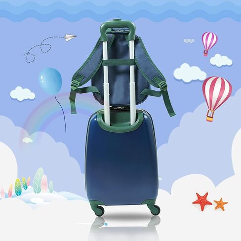 VLIVE Kid Luggage Set for Boys, Boy Hardside Spinner Luggage, Toddler Carry on Luggage w/Wheels (Girafee) in Saudi Arabia