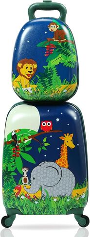 VLIVE Kid Luggage Set for Boys, Boy Hardside Spinner Luggage, Toddler Carry on Luggage w/Wheels (Girafee) in Saudi Arabia