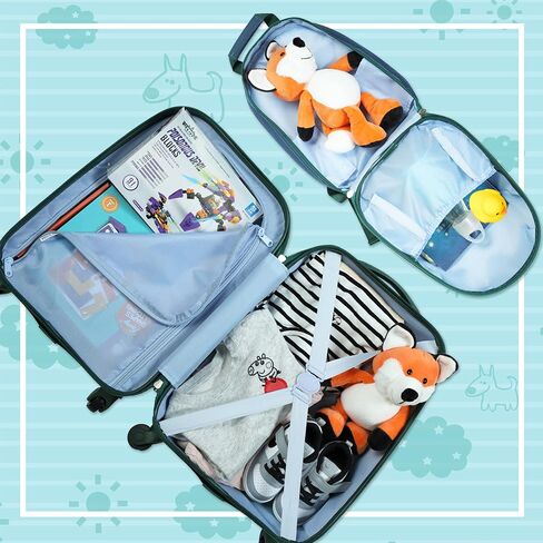 VLIVE Kid Luggage Set for Boys, Boy Hardside Spinner Luggage, Toddler Carry on Luggage w/Wheels (Girafee) in Saudi Arabia
