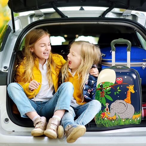 VLIVE Kid Luggage Set for Boys, Boy Hardside Spinner Luggage, Toddler Carry on Luggage w/Wheels (Girafee) in Saudi Arabia