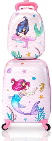 Vlive Kid Luggage مجموعة للأولاد ، أمتعة Boy Hardside Spinner ، طفل صغير يحمل أمتعة مع عجلات (Girafee) in Saudi Arabia