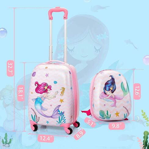Vlive Kid Luggage مجموعة للأولاد ، أمتعة Boy Hardside Spinner ، طفل صغير يحمل أمتعة مع عجلات (Girafee) in Saudi Arabia