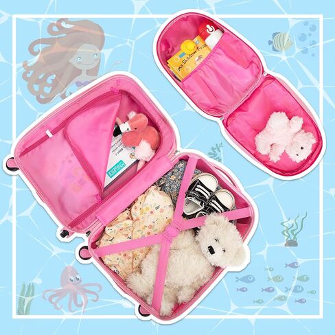 Vlive Kid Luggage مجموعة للأولاد ، أمتعة Boy Hardside Spinner ، طفل صغير يحمل أمتعة مع عجلات (Girafee) in Saudi Arabia