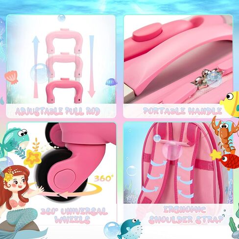 Vlive Kid Luggage مجموعة للأولاد ، أمتعة Boy Hardside Spinner ، طفل صغير يحمل أمتعة مع عجلات (Girafee) in Saudi Arabia