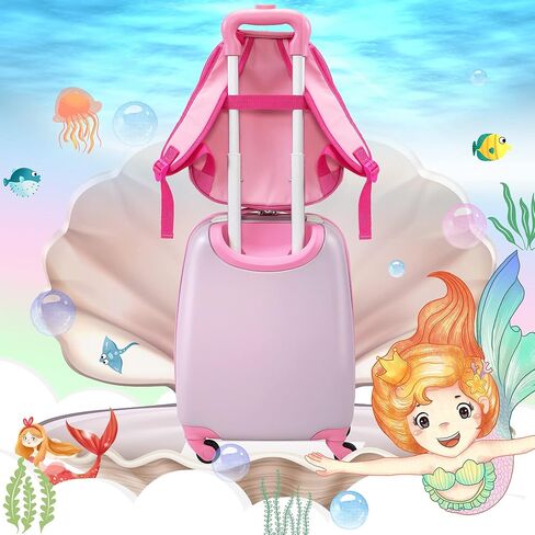 Vlive Kid Luggage مجموعة للأولاد ، أمتعة Boy Hardside Spinner ، طفل صغير يحمل أمتعة مع عجلات (Girafee) in Saudi Arabia