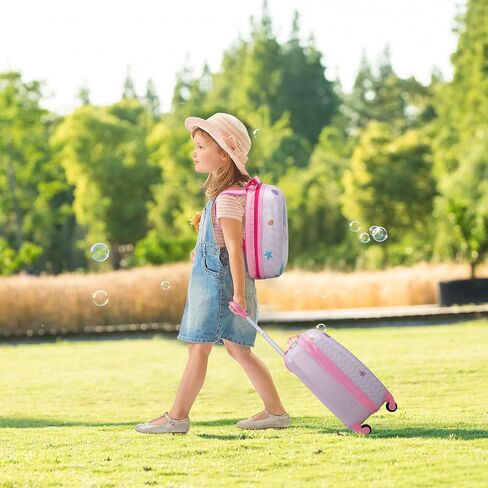 Vlive Kid Luggage مجموعة للأولاد ، أمتعة Boy Hardside Spinner ، طفل صغير يحمل أمتعة مع عجلات (Girafee) in Saudi Arabia