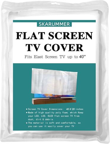 SKARUMMER Foam Flat Screen TV Cover Fits Up to 40''W x 28''H, Flat Screen TV Protection During House Moving, Storing, or Home Renovation (2 PACK) in Kuwait