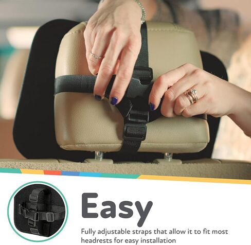 Nuby Shatterproof Rear Facing Backseat Baby Mirror, Grey in Saudi Arabia