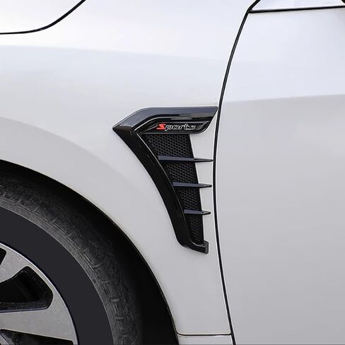 Car Accessories Fit For Hyundai Elantra 2021 2022 2023 2024 ide Door Air Flow Fender Vent Outlet Cover Trim Decor Sticker (Black) 2PCS ABS in Saudi Arabia
